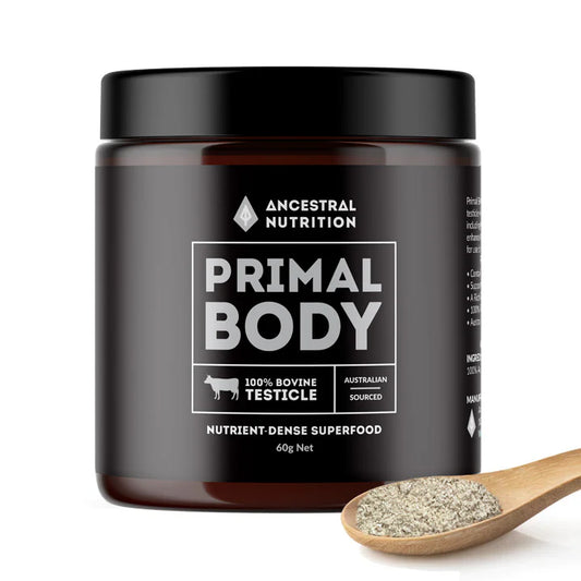 Ancestral Nutrition PRIMAL BODY Bovine TESTICLE Powder | 60 Grams Net