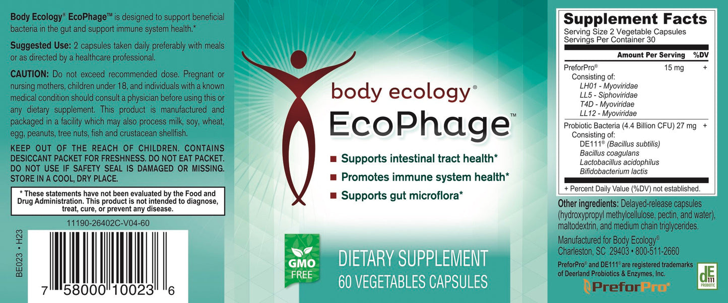 Body Ecology EcoPhage Australia | Supports a Healthy Intestinal Track