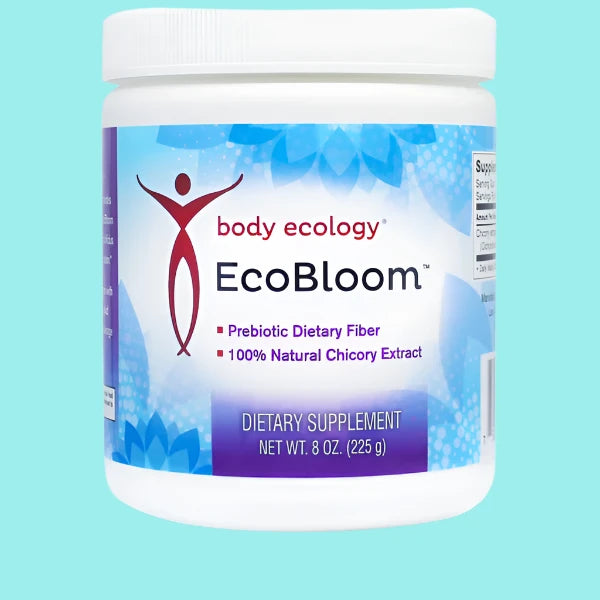 Ecobloom from Body Ecology is a Prebiotic Dietry Fiber made from 100% Chicory Extract and contains 225ml