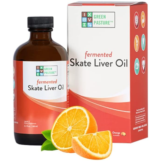 Green Pasture Fermented Skate Liver Oil Orange Flavour | 180 ml